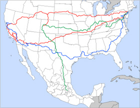 Viajes realizados por el protagonista de On the road - Foto: www.wikipedia.com